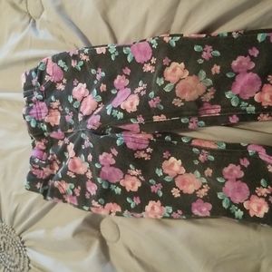 Black floral jeans